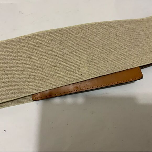 Preston& York tan black wide belt size L - Picture 5 of 7